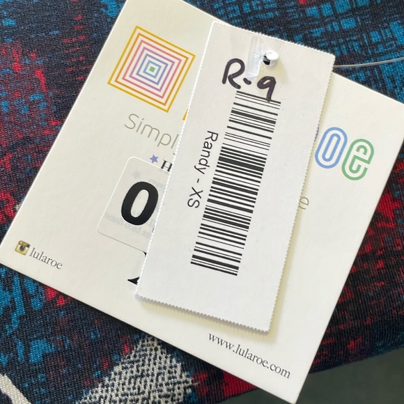 LulaRoe Abstract Printed Randy Top-#R-9 - Picture 6 of 12